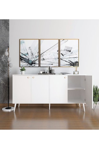 Floradesign Sarissa Konsol / Konsol / Çok Amaçlı Dolap 160 Cm Beyaz