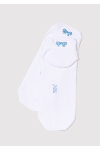 Mavi - Beyaz Patik Çorap 1913164-620 Beyaz