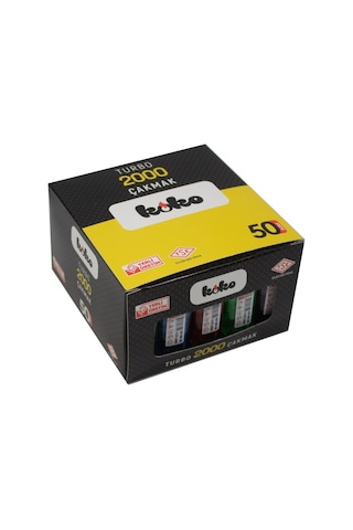 Erzisepet Çakmak Erzi Turbo 2000 Rüzgarda Sönmeyen Solid Çakmak 5'Li