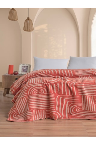Pamela Çift Kişilik Battaniye 200x220 Cm Kiremit