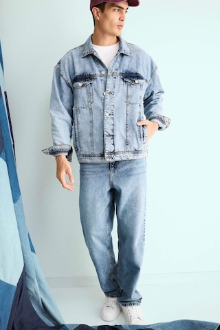 Defacto Oversize Geniş Kalıp Düğmeli Denim Ceket F4737ax25aunm39 Mavi