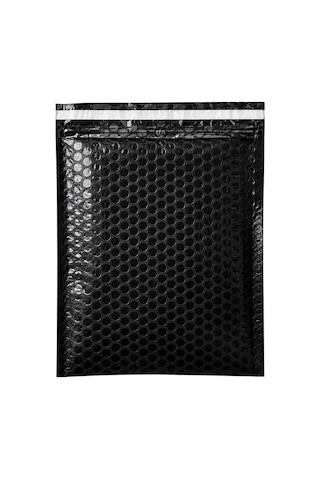 Balonlu Siyah Bantlı Kargo Poşeti 15x25+5 - 50 Adet