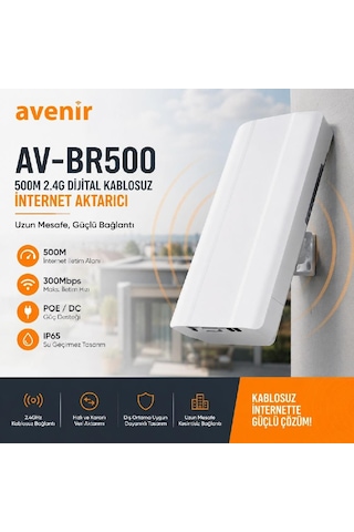 Avenir Av-br500 2.4g Dijital Kablosuz İnternet Aktarıcı - 2adet Takım Set