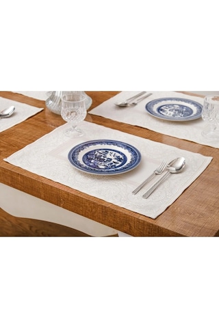 Roma Jakar Polyester Kumaş Bej Amerikan Servis 33x46 Cm Bej 4 Ad. 1384 Bej