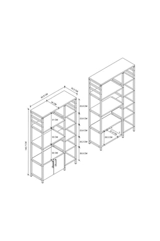 Mutfak Standı 2 Kapaklı 8 Raflı Kahve Köşesi Mutfak Rafı Mutfak Bangosu Brezilya Beyaz