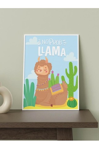 No Problama Lama Tasarımlı 24*33 cm 350 gr. Kuşe Kağıt Poster