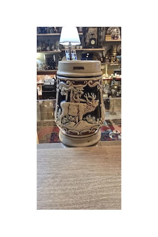 Vintage Alman Tarzı Seramik Bira Kupası