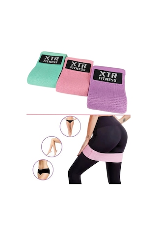 Xtr Fitness Loop Direnç Bandı Egzersiz Pilates Squat Lastiği 3'lü