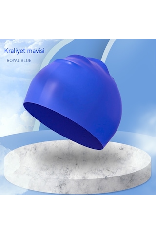 Aurora Çocuk Silikon Düz Kapak Su Geçirmez Düz Renk Büyük Meşap Kasımavi Mavi