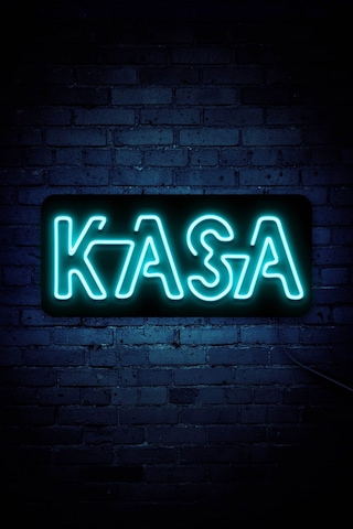Kasa Yazısı Neon Led Dükkan - İşyeri - Cafe - Lokanta Kasa Banko Yazısı Mavi Mavi