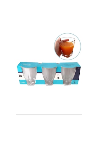 Venüs 3'lü Su Bardağı 250ml Royaleks-212 Şeffaf