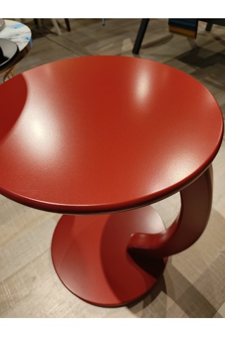 Mercan Mobilya Tekerlekli C Sehpa Yan Sehpa 40 55 Kırmızı