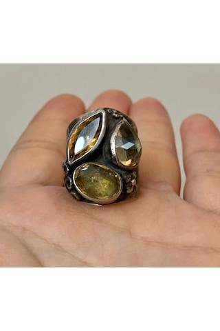 Allahverdi Türkmen Sitrin Gümüş Yüzük