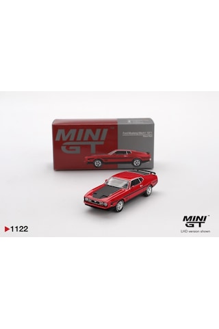 Mini Gt Ford Mustang Mach1 1971 Race Kırmızı 1/64 Model Araba