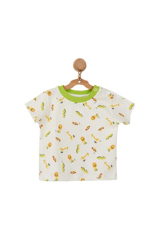 Andywawa Erkek Bebek Hayvan Motifli 2li Tişört Takımı Ac22537 001