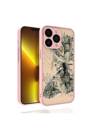 Apple Uyumlu iPhone 13 Pro Max Kılıf Desenli Kamera Korumalı Parlak Zore Nora Kapak NO4