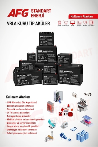Sb Battery 12v 7ah Bakımsız Kuru Akü