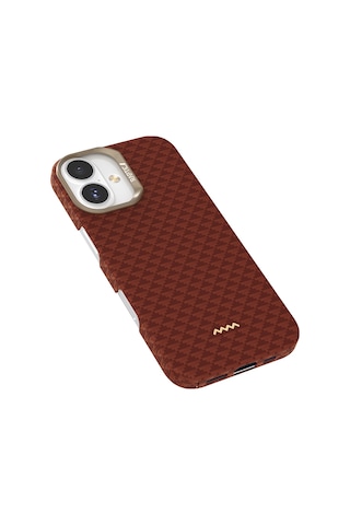 Apple Uyumlu iPhone 17 Kılıf M-safe Şarj Özellikli Raptic Aramid Skin Origin Serisi Kapak Kırmızı