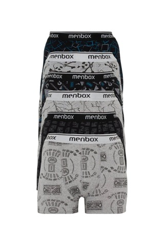 Deddix Menbox 6'lı Desenli Likralı Klasik Erkek Boxer KARIŞIK