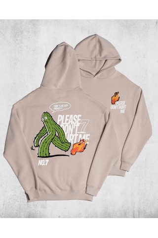 Unisex Oversize No7 Kapüşonlu Sweatshirt