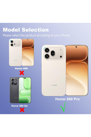 Honor 600 Pro 5g Uyumlu Kılıf Kamera Çevresi Korumalı Mat Siyah Magsafe Şarj Destekli Kapak