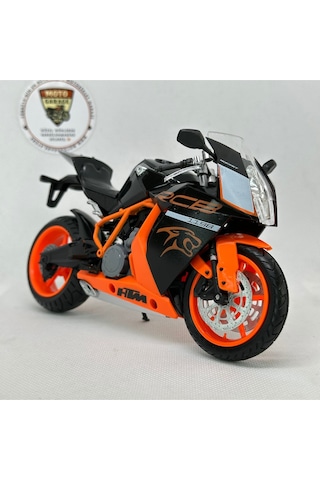 Ktm Rc8 1198 1:12 Diecast Motosiklet Modeli Siyah Turuncu Koleksiyonluk Spor Motor
