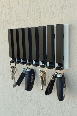 Anahtarlık Askısı 13 X 24 Cm 8 Adet Anahtarlık Asılabilir İşyeri Beyaz