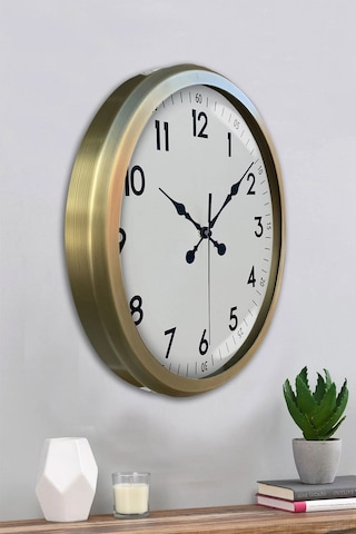52 Cm Eskitme Metal Dekoratif Duvar Saati Çok Renkli