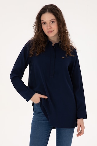 U.s. Polo Assn. Kadın Lacivert Gömlek Desenli 50316411-vr033 Lacivert