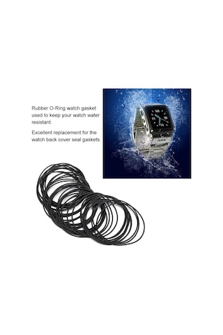 Folinda Saat Su Geçirmezlik Gasketi Seti - Kauçuk O-ring 500 Adet - Saat Tamiri İçin Dayanıklı Arka Kapak Mermerleri 0.7 Mm Kalınlık