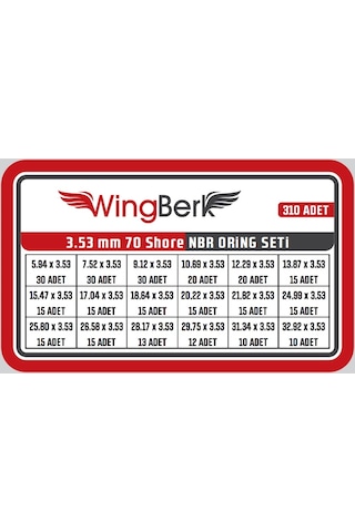Wıngberk 3.53mm Kalınlık Oring Seti