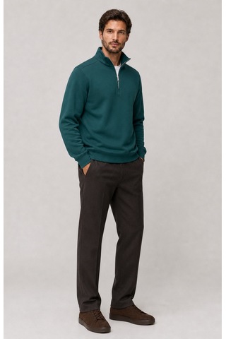 Redline Runi Basic Regular Fit Pamuklu Kışlık Sweatshirt Nefti