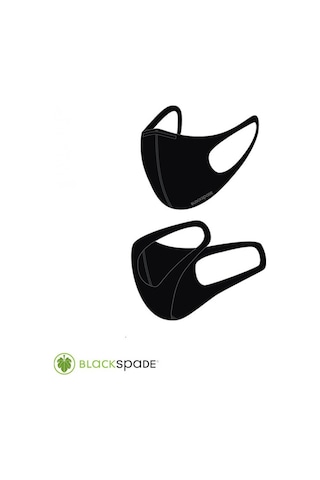 BLACKSPADE Unisex Koruyucu Maske Siyah L