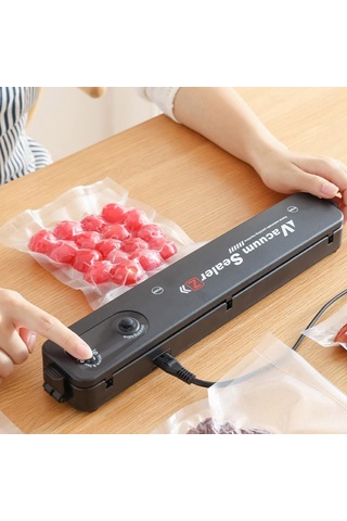 Homyl Otomatik Vakum Mühürleyen Makinesi Gıda Depolama Evi Siyah