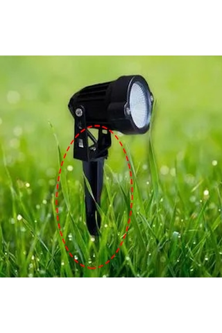 Çim Armatür Kazığı Gri Dış Mekan Led Ev Bahçe Aydınlatma Lamba Dekoratif Tutucu A-1308 Siyah