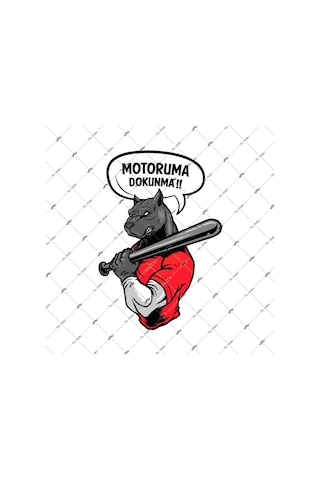 Wrn35 Motoruma Dokunma Kizgin Pitbull Sticker