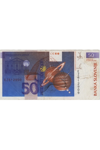 Slovenya 50 Tolarjev 1992 Çok Çok Temiz.