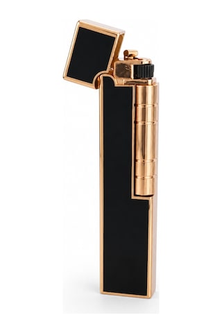Vindiesel Siyah Gold Slim Soft Flame Metal Çakmak Tr10008