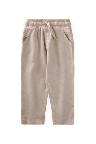 Cigit Keten Pantolon 1-7 Yaş Naturel Krem