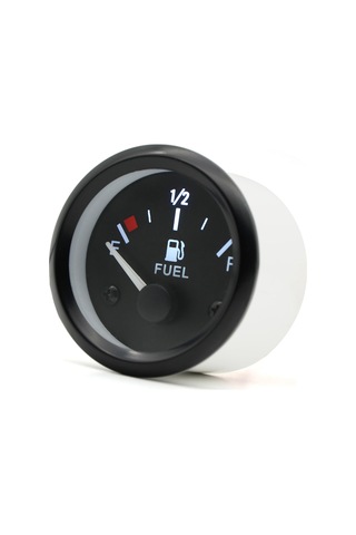 Yifomall 52mm Led Aydınlatmalı 12v Yakıt Seviye Göstergesi - Siyah Çerçeveli Plastik Gösterge