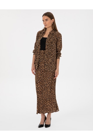 Pierre Cardin Kadın Camel Etek Dokuma 50313694-vr015 CAMEL