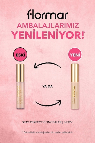 Flormar Stay Perfect Yüksek Pigmentli & Yarı Mat Bitişli Likit Kapatıcı 004 Ivory