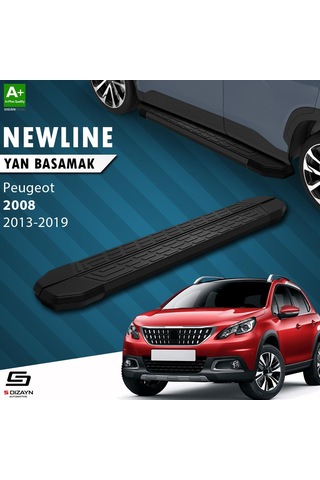 S-dizayn Peugeot 2008 Newline Siyah Yan Basamak 173 Cm 2013-2019 A+ Kalite