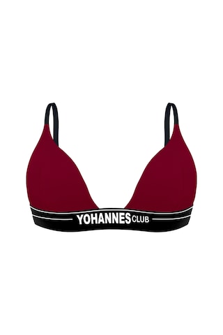 Yohannes Club, Kadın Pamuklu İç Çamaşırı Takımı, Renk Seçenekli, Üçgen Sütyen-kemerli Brazilian Külot Bordo