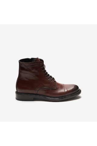 Legno Bot Erkek 9824 Exton Soft Lace-up Boot With Side Zip Kahverengi
