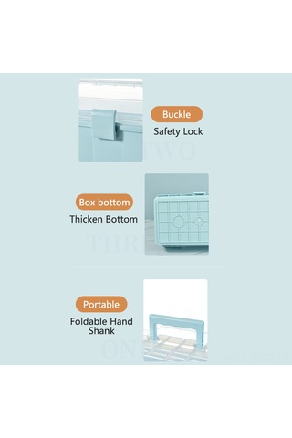 Springsun Pratik 3 Katmanlı Büyük Kapasiteli Taşınabilir İlaç Dolabı - Su Geçirmez Gri