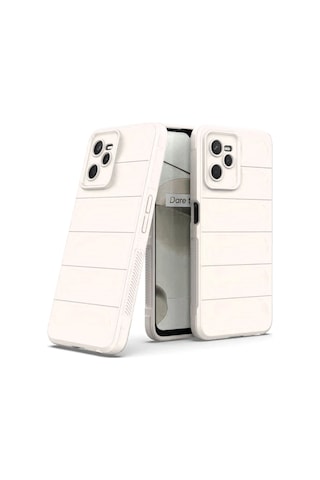 Gld-spt- Newface Realme C35 Kılıf Optimum Silikon - Krem