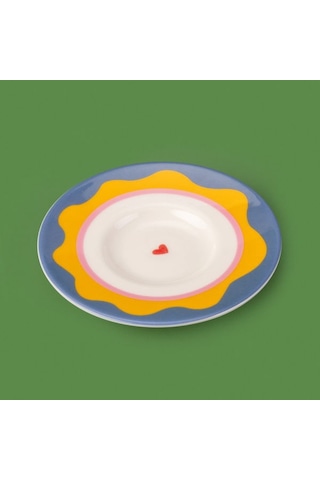 Evidea Kitchen Granny Çay Tabağı - Mavi / Sarı - 13 Cm Mavi / Sarı Mavi - Sarı