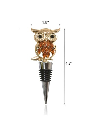 Konesam Baykuş Desenli Metal Şarap Fıçı Tıkanıcısı - 2 Adet - Lezzeti Korur - Dekoratif Ve Fonksiyonel