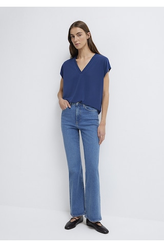 Mavi - Lux Touch Tencel V Yaka Lacivert Modal Tişört 1612250-70491 Lacivert